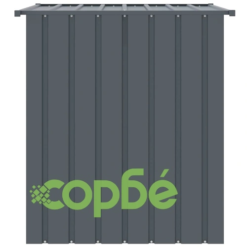 Къща за куче с покрив черна 110x103x109 см поцинкована стомана ➤ топ цена ➤ sorbe.bg