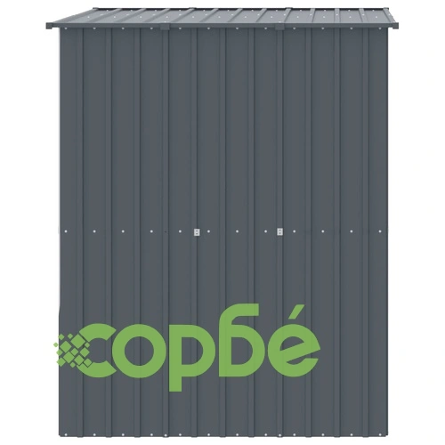 Кучешка къща с покрив, антрацит, 165x153x181 см, стомана ➤ топ цена ➤ sorbe.bg