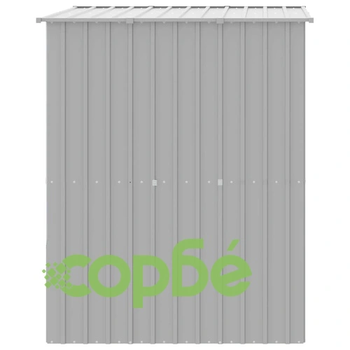 Кучешка къща с покрив, светлосива, 165x153x181 см, стомана ➤ топ цена ➤ sorbe.bg