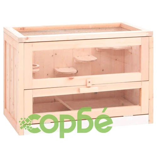 Клетка за хамстери 60x35,5x42 см масивна ела ➤ топ цена ➤ sorbe.bg