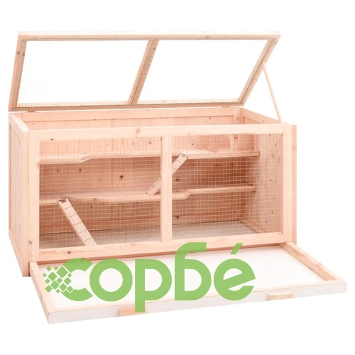 Клетка за хамстери 89,5x45x45 см масивна ела ➤ топ цена ➤ sorbe.bg