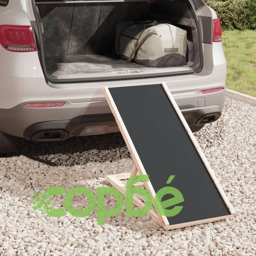 Рампа за кучета сива 100x40 см масивна ела ➤ топ цена ➤ sorbe.bg