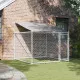 Кучешка клетка с покрив и врата сив 2x2x2 м поцинкована стомана