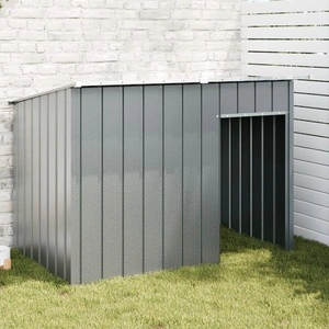 Кучешка къща с покрив, антрацит, 153x91x110 см, стомана