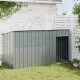 Кучешка къща с покрив, антрацит, 196x91x110 см, стомана