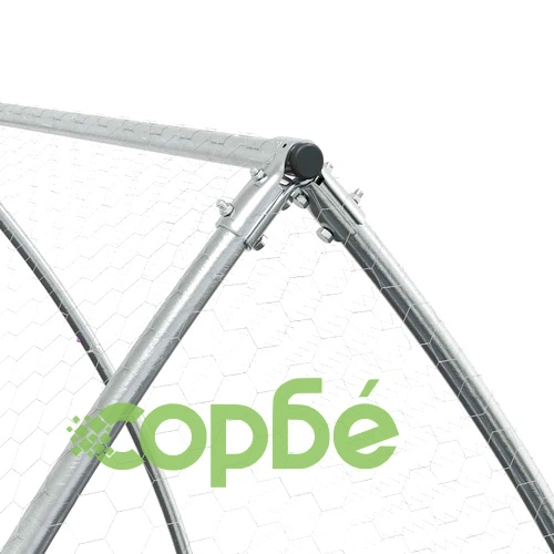 Клетка за пилета сребриста 600x105x120 см поцинкована стомана ➤ топ цена ➤ sorbe.bg