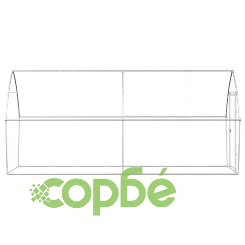 Клетка за пилета сребриста 400x105x182 см поцинкована стомана ➤ топ цена ➤ sorbe.bg