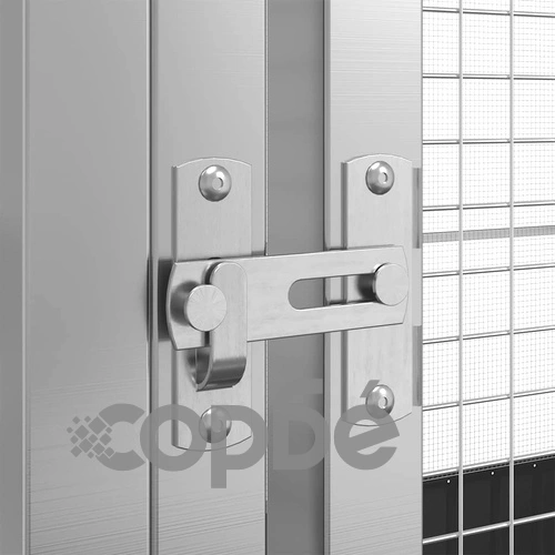 Волиера, сребриста, 210,5x107x212 см, стомана ➤ топ цена ➤ sorbe.bg