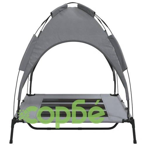 Кучешко легло със сенник, антрацит, Оксфорд плат и стомана ➤ топ цена ➤ sorbe.bg