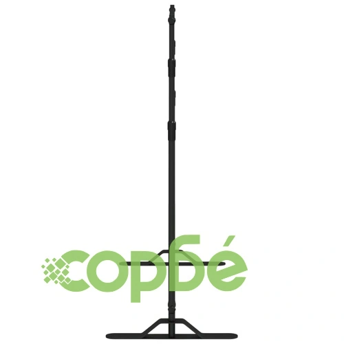 Поставка за фон, черна, 254x243 см, стомана ➤ топ цена ➤ sorbe.bg