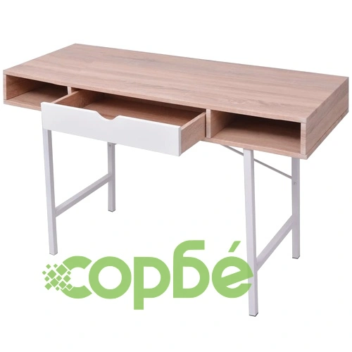 Бюро с 1 чекмедже, дъб, бяло ➤ топ цена ➤ sorbe.bg