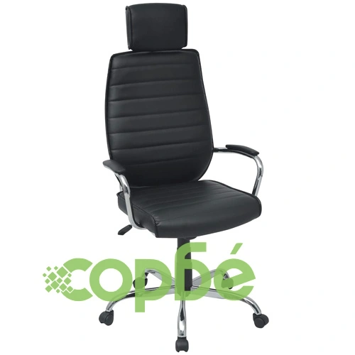 20145  Офис стол, PU кожа, черен ➤ топ цена ➤ sorbe.bg