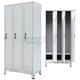 Заключващ се шкаф с 3 отделения, стомана, 90x45x180 cм, сив Заключващ се шкаф с 3 отделения, стомана, 90x45x180 cм, сив