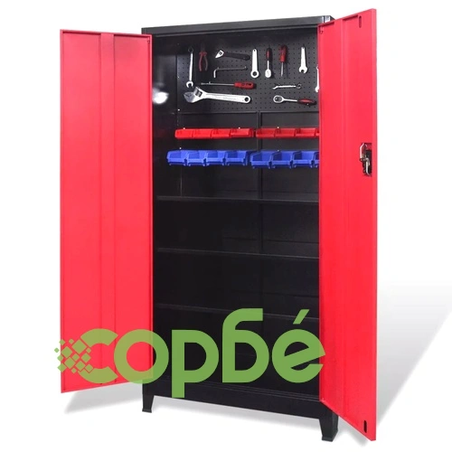 Шкаф за инструменти с 2 врати, стомана, 90x40x180 cм ➤ топ цена ➤ sorbe.bg