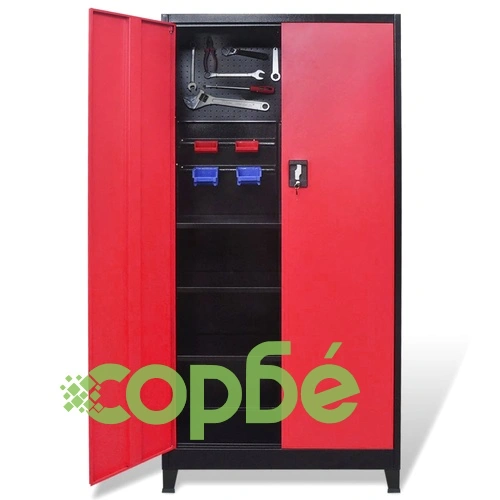 Шкаф за инструменти с 2 врати, стомана, 90x40x180 cм ➤ топ цена ➤ sorbe.bg