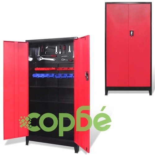 Шкаф за инструменти с 2 врати, стомана, 90x40x180 cм ➤ топ цена ➤ sorbe.bg