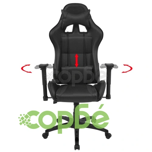 Офис рейсинг стол, накланящ се, изкуствена кожа, черен ➤ топ цена ➤ sorbe.bg