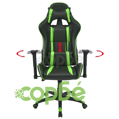 Офис рейсинг стол, накланящ се, изкуствена кожа, зелен ➤ топ цена ➤ sorbe.bg