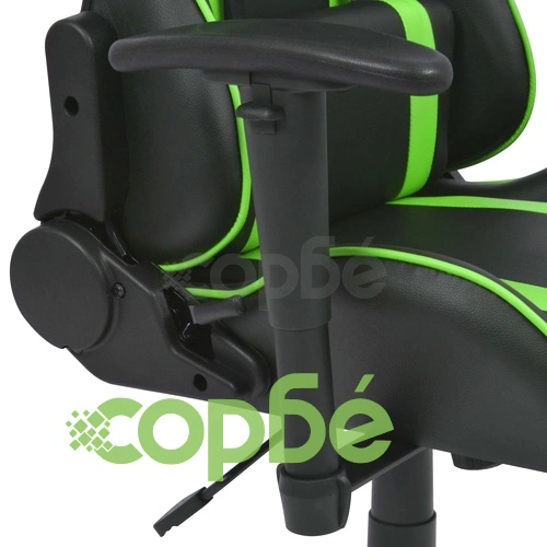 Офис рейсинг стол, накланящ се, изкуствена кожа, зелен ➤ топ цена ➤ sorbe.bg