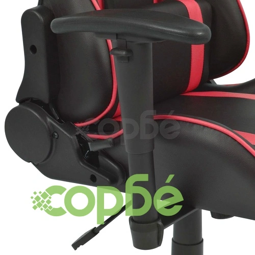 Офис рейсинг стол, накланящ се, изкуствена кожа, червен ➤ топ цена ➤ sorbe.bg