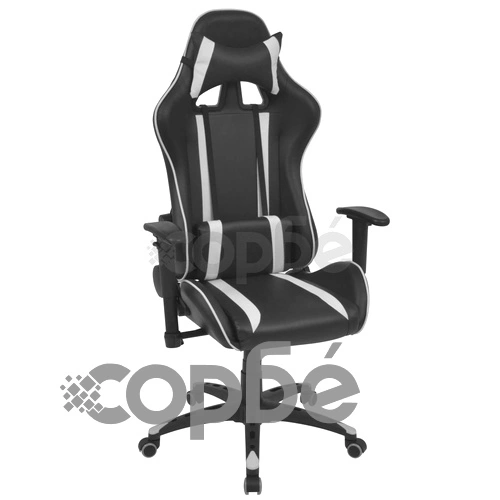 Офис рейсинг стол, накланящ се, изкуствена кожа, бял ➤ топ цена ➤ sorbe.bg