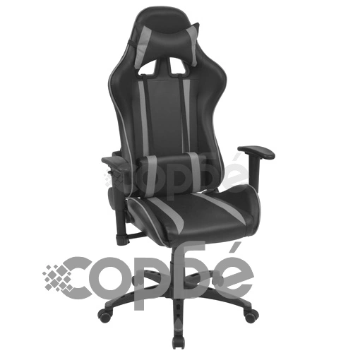 Офис рейсинг стол, накланящ се, изкуствена кожа, сив ➤ топ цена ➤ sorbe.bg