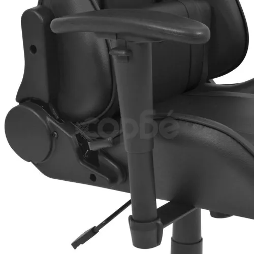 Офис рейсинг стол, накланящ се, с подложка за крака, черен ➤ топ цена ➤ sorbe.bg