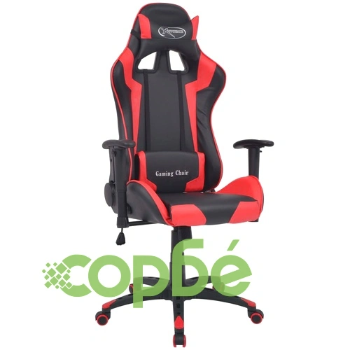 Офис стол, накланящ се, изкуствена кожа, червен ➤ топ цена ➤ sorbe.bg