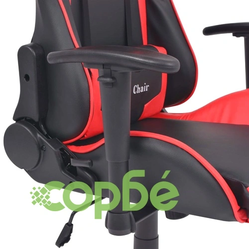 Офис стол, накланящ се, изкуствена кожа, червен ➤ топ цена ➤ sorbe.bg