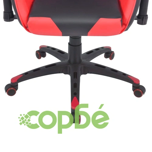 Офис стол, накланящ се, изкуствена кожа, червен ➤ топ цена ➤ sorbe.bg