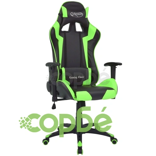 Офис стол, накланящ се, изкуствена кожа, зелен ➤ топ цена ➤ sorbe.bg