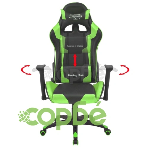 Офис стол, накланящ се, изкуствена кожа, зелен ➤ топ цена ➤ sorbe.bg