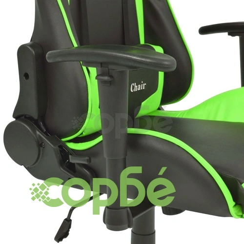 Офис стол, накланящ се, изкуствена кожа, зелен ➤ топ цена ➤ sorbe.bg