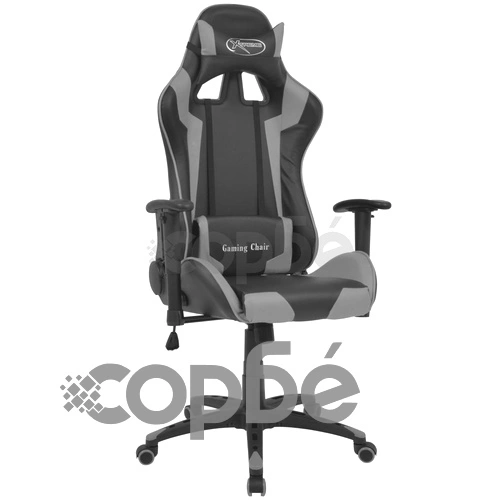 Офис стол, накланящ се, изкуствена кожа, сив ➤ топ цена ➤ sorbe.bg