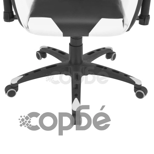 Офис стол, накланящ се, изкуствена кожа, бял ➤ топ цена ➤ sorbe.bg