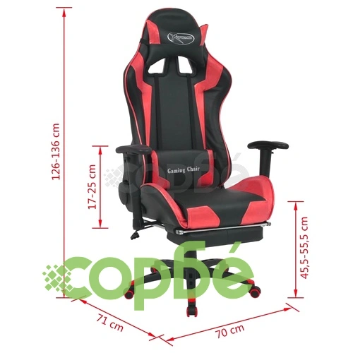 Наклоняем офис рейсинг стол с подложка за крака, червено ➤ топ цена ➤ sorbe.bg