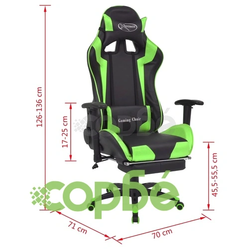 Наклоняем офис рейсинг стол с подложка за крака, зелено ➤ топ цена ➤ sorbe.bg