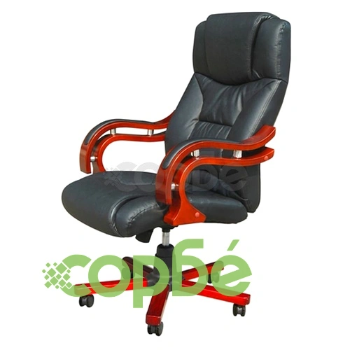 Луксозен офис стол, черен, 64 x 68 x (108 - 117) см ➤ топ цена ➤ sorbe.bg