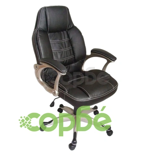 Луксозен офис стол, черен, 60 x 71 x (103 - 112) см ➤ топ цена ➤ sorbe.bg