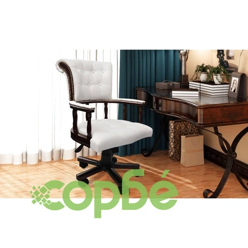 Въртящ офис стол, бял ➤ топ цена ➤ sorbe.bg