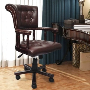 Въртящ офис стол, кафяв