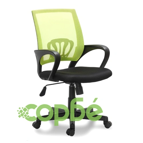 Офис стол с 5 колелца, пластмаса, в зелено и черно ➤ топ цена ➤ sorbe.bg