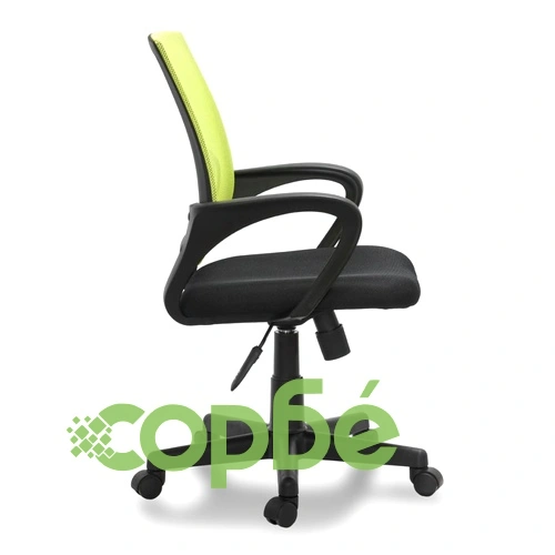 Офис стол с 5 колелца, пластмаса, в зелено и черно ➤ топ цена ➤ sorbe.bg