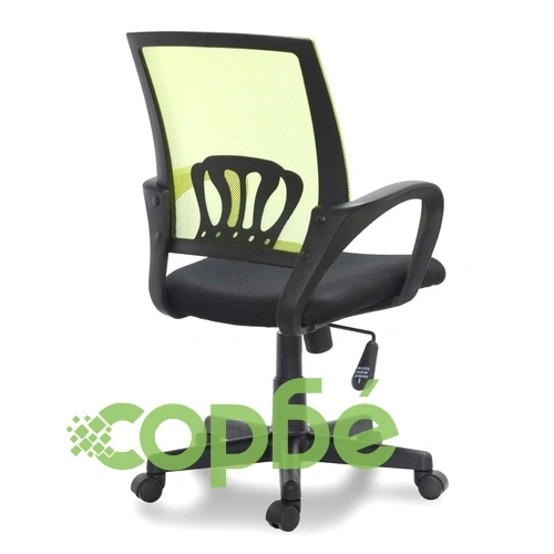 Офис стол с 5 колелца, пластмаса, в зелено и черно ➤ топ цена ➤ sorbe.bg