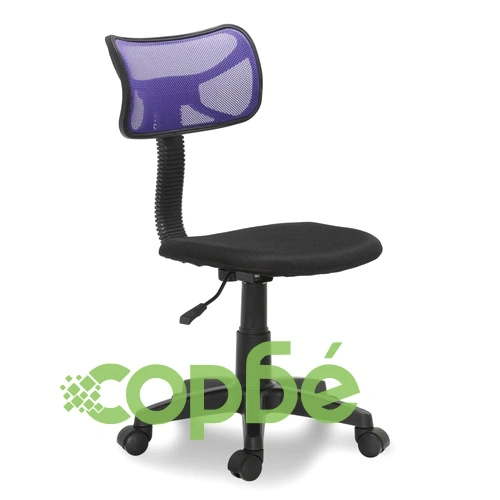 Офис стол с 5 колелца, пластмаса, в черно и лилаво ➤ топ цена ➤ sorbe.bg