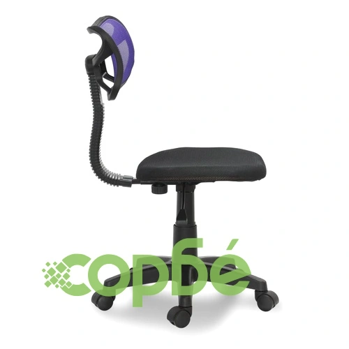 Офис стол с 5 колелца, пластмаса, в черно и лилаво ➤ топ цена ➤ sorbe.bg