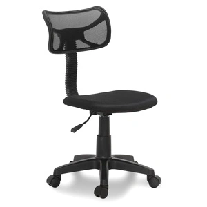 Офис стол с 5 колелца, пластмаса, в черно