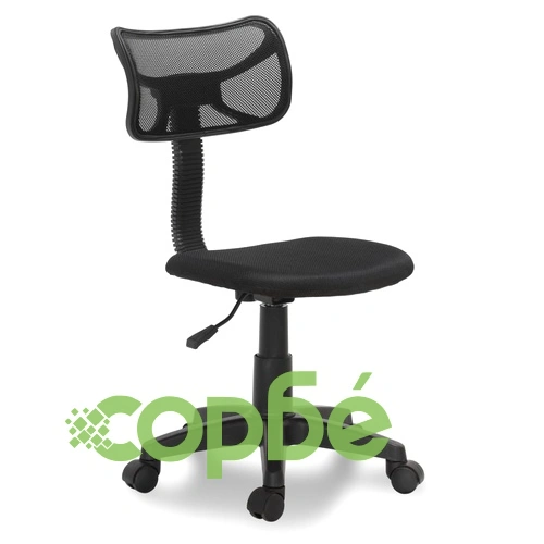 Офис стол с 5 колелца, пластмаса, в черно ➤ топ цена ➤ sorbe.bg