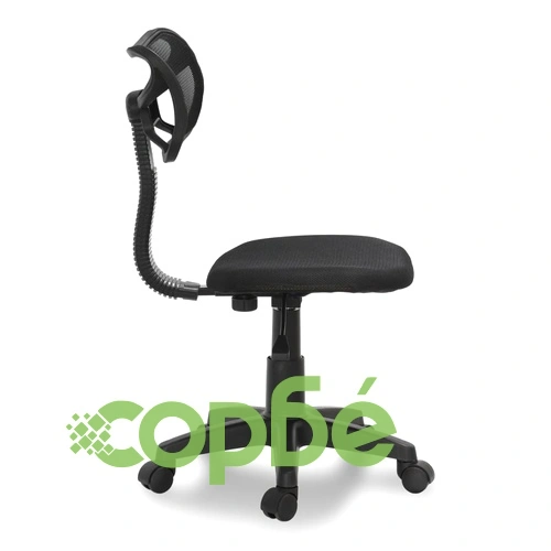 Офис стол с 5 колелца, пластмаса, в черно ➤ топ цена ➤ sorbe.bg