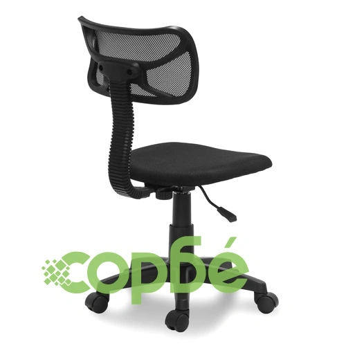 Офис стол с 5 колелца, пластмаса, в черно ➤ топ цена ➤ sorbe.bg